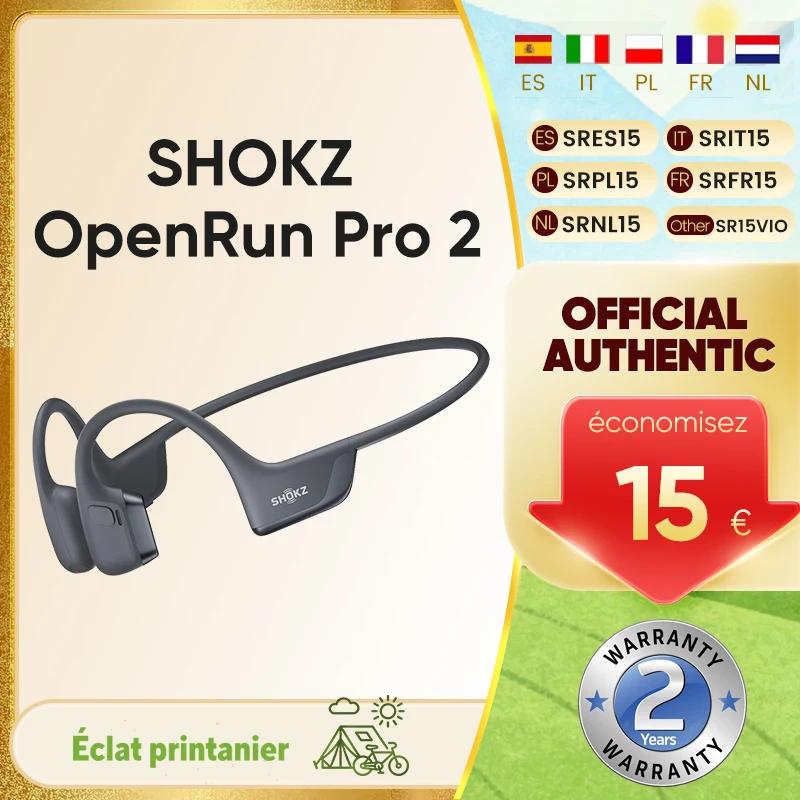 Écouteurs sportifs originaux SHOKZ OpenRun Pro 2 S820, conduction osseuse, sans fil, Bluetooth 5.3,