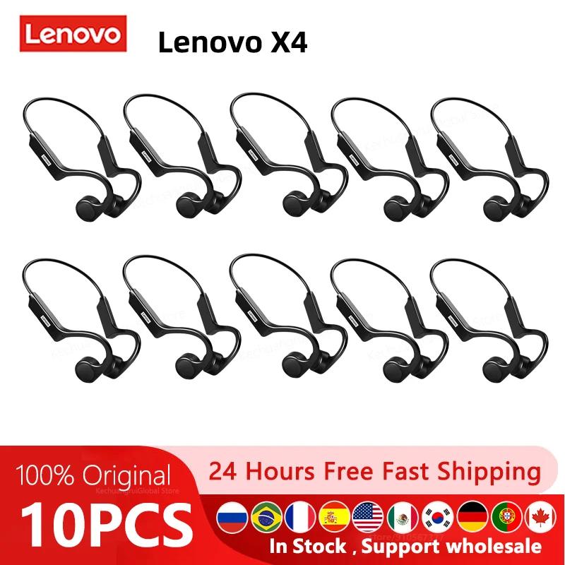 10 pièces d'origine Lenovo X4 Conduction osseuse sans fil Bluetooth écouteur Hifi oreille-crochet ca