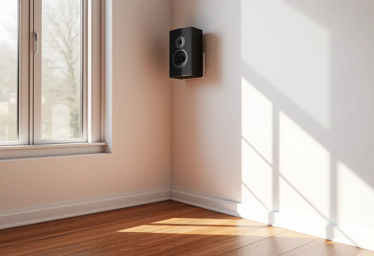 Enceinte à encastrer intégrée dans un mur intérieur, invisible et élégante